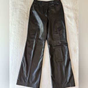 Ann Taylor Black Leather Pants
